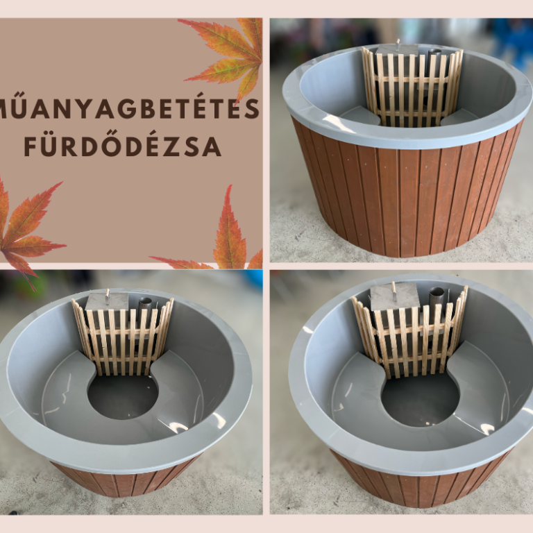 Kerti műanyagbetétes fürdődézsa – a relaxáció és a szórakozás tökéletes helyszíne
